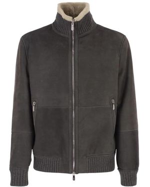 Brunello Cucinelli Hoodies & Sweatvesten ,Grijs ,Zip-Throughs
