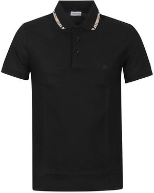 Burberry Tops ,Zwart ,Katoen Polo Shirt