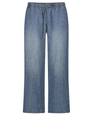 Summum Jeans ,Blauw ,Katoen Wide Jeans