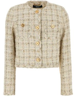 Versace Tweed Jackets - Natural