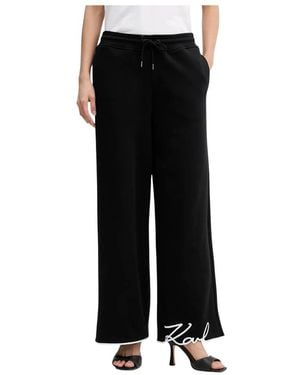 KARL LAGERFELD Wide Trousers - Negro