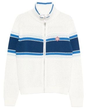 CASABLANCA Mesh Stripe Track Jacket - Blau