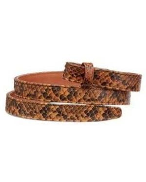Claris Virot Schmaler Python Gürtel - Braun