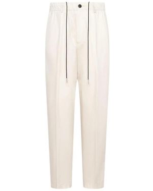 Low Brand Cropped Trousers - White