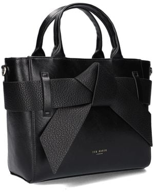 Ted Baker Schwarze Lederhandtasche Jimsa