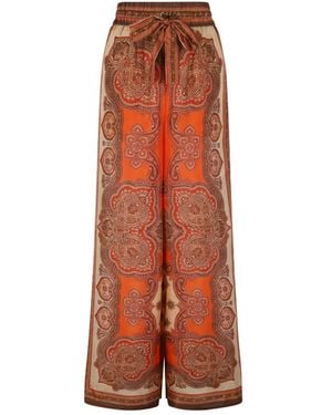 Zimmermann Wide Trousers - Naranja