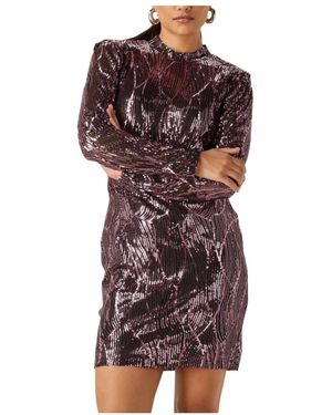 Moves Kleedjes ,Veelkleurig ,Polyester Whitley Dress - Paars