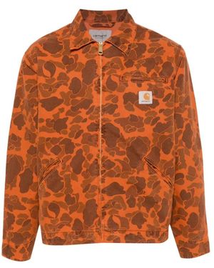 Carhartt Giacca in tela mimetica con zip - Arancione