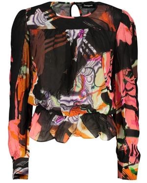 Desigual Overhemden ,Veelkleurig ,Lacroix Blouse - Zwart