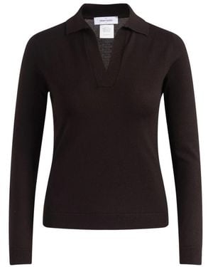 Gran Sasso Tops ,Bruin ,Wol Maglia - Zwart