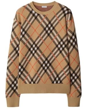 Burberry Round-Neck Knitwear - Brown