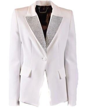 Philipp Plein Stylische Jacke Für Männer Und Frauen - Weiß