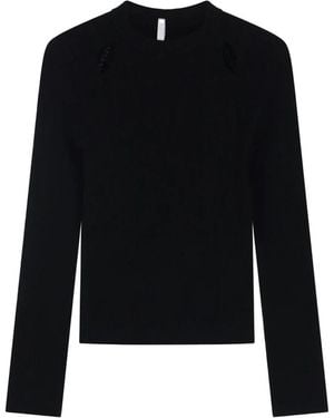 Imperial Truien & Vesten ,Zwart ,Polyester Stijlvolle Gebreide Collectie