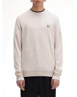 Fred Perry Round-Neck Knitwear - Gray