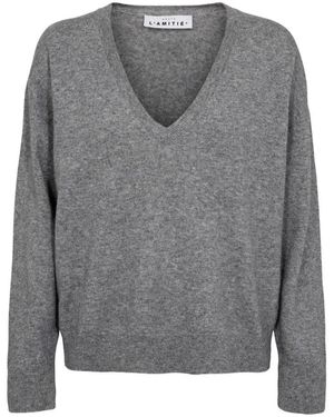 Haute L'Amitié V-Neck Knitwear - Gris