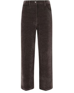 Low Classic Wide Trousers - Marrón