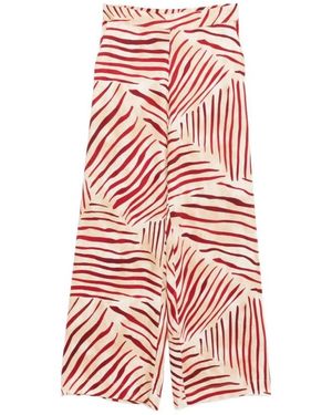 Clips Broeken ,Rood ,Leer Wijde Broeken
