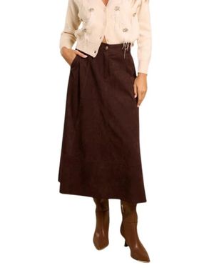 Nenette Midi Skirts - Marrone