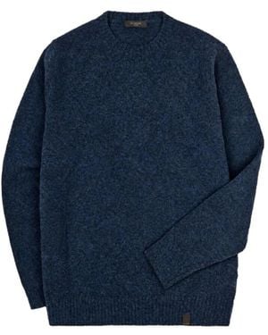 Zanone Round-Neck Knitwear - Blu