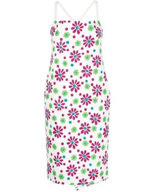 Saint Laurent Midi Dresses - Blanco