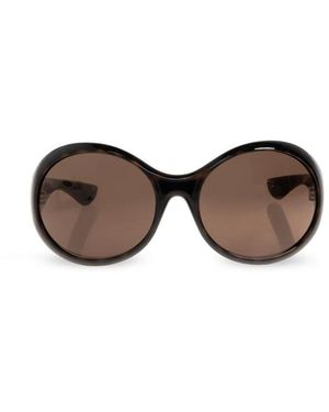 McQueen Accessoires ,Bruin ,Oversized Oval Zonnebril