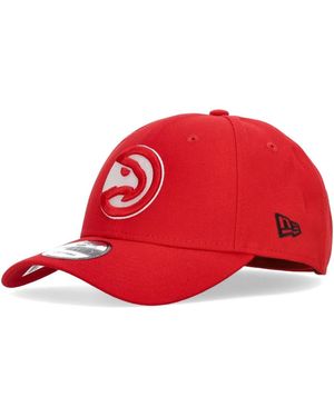 KTZ Accessoires ,Rood ,Polyester Atlanta Hawks Curvy Visor Hat
