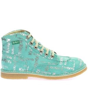 Kickers Legende Schnürstiefel Aus Leder - Blau