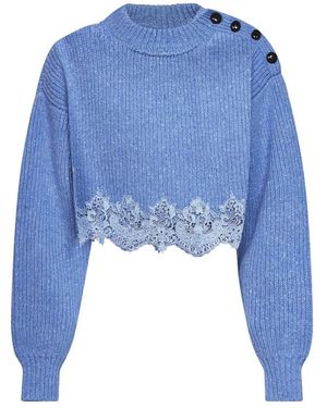 Chloé Round-Neck Knitwear - Blu