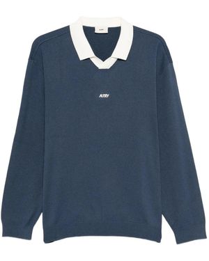 Autry V-Neck Knitwear - Blue