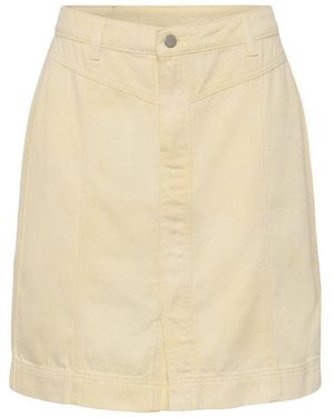 Cream Denim Skirts - Neutro
