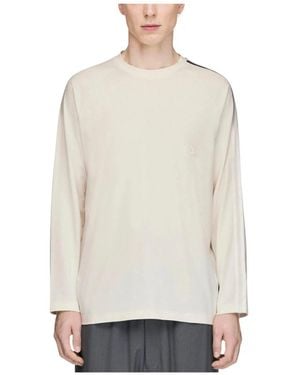 adidas Fitness ,Wit ,Katoen Oversized Gradient Stripes Longsleeve T-Shirt