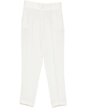 SIMONA CORSELLINI Straight Trousers - White