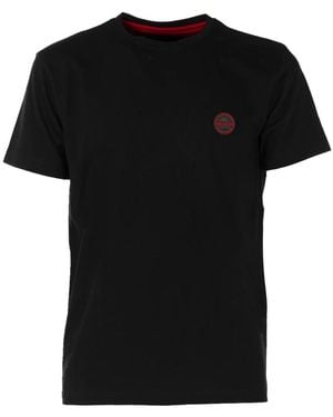 Museum Klassisches T-Shirt Mit Geripptem Kragen - Schwarz