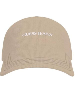 Guess Baumwoll-Damenkappe Mit Schirm - Natur