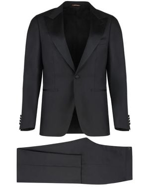 Canali Single Breasted Suits - Black