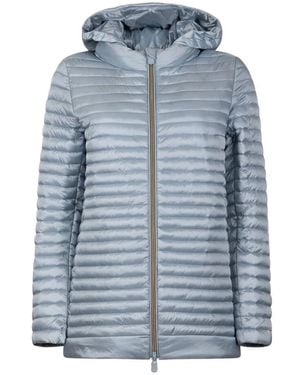 Save The Duck Tierfreie Steppdaunenjacke - Blau