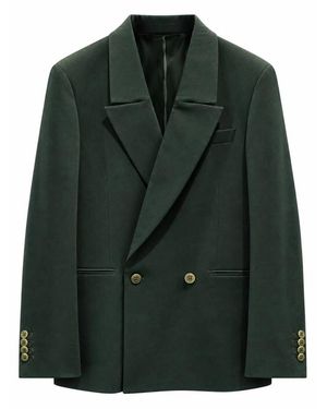 Costumein Regular-Fit Wollen Blazer - Groen