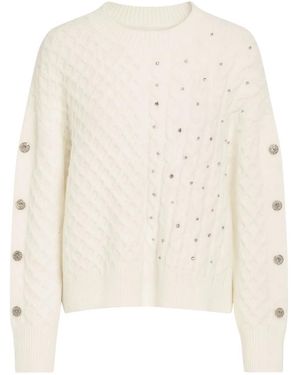 Fracomina Round-Neck Knitwear - Natural