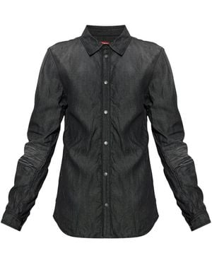 DIESEL Overhemden ,Zwart ,Katoen D-Synar-Fsj 2 Shirt