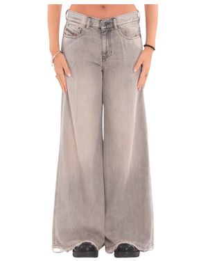 DIESEL Wide Jeans - Grijs