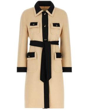Valentino Garavani Belted Coats - Natural