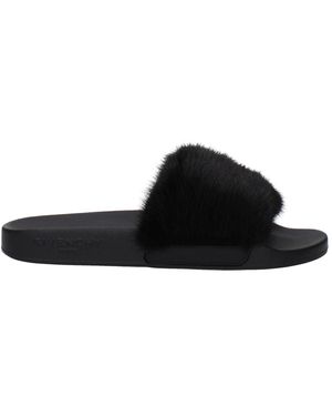 Givenchy Zwarte Rubberen Slipper Klompen