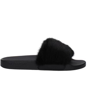 Givenchy Zwarte Rubberen Slipper Klompen