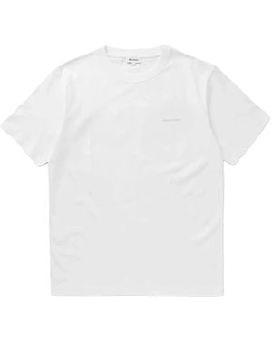Norse Projects Minimalistisches Logo-Print T-Shirt Weiß