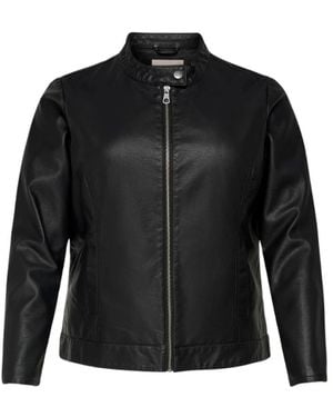 Only Carmakoma Leather Jackets - Black