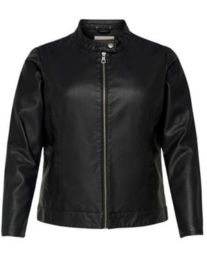 Only Carmakoma Leather Jackets - Black