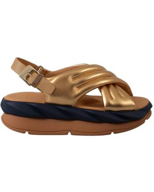 4Ccccees Schoenen ,Geel ,Leer Mellow Mana Sandal - Bruin