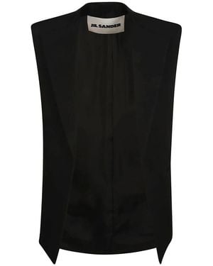 Jil Sander Waistcoats - Black