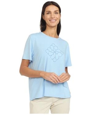 2-Biz Hellblaues Top Mit Motiv