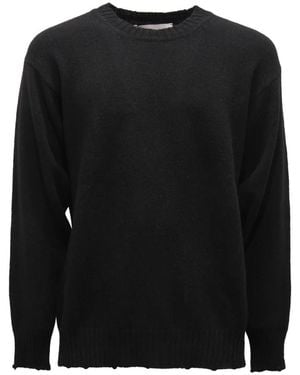 Amaranto Round-Neck Knitwear - Black